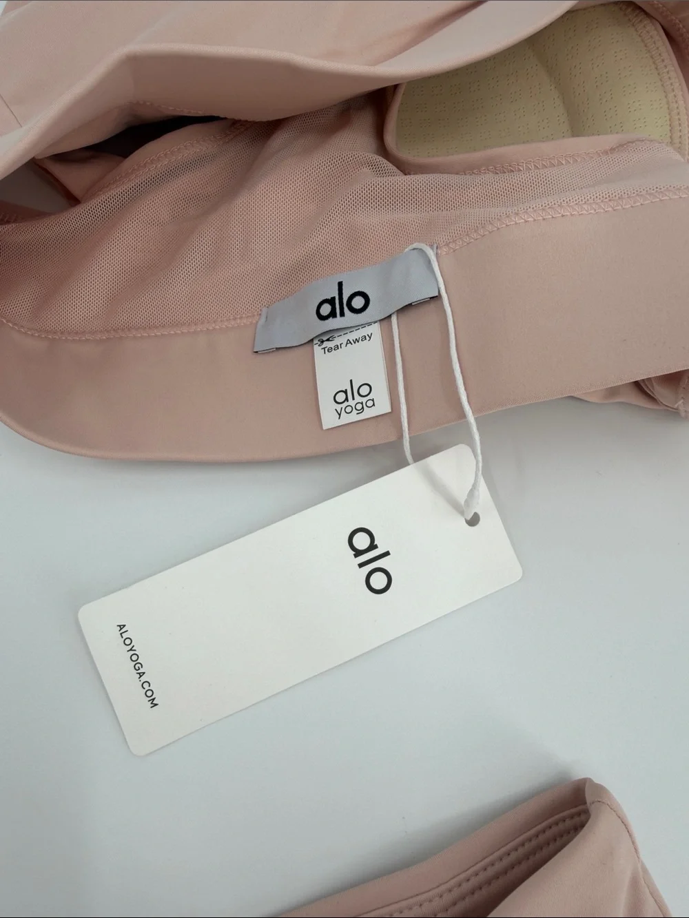 ALO Yoga Rose Taupe Circle Skirt with Matching Sports Bra